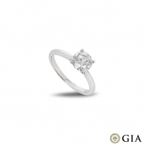 White Gold Round Brilliant Cut Diamond Ring 1.15ct F/VS1 XXX White Gold Round Brilliant Cut Diamond Ring 1.15ct F/VS1 XXX